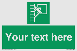 Custom Emergency Escape Ladder Sign